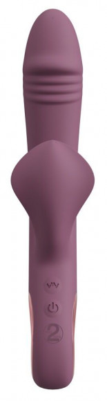 Сливовый вибратор с клиторальным отростком и анальным хвостом Slim Triple Plum - 21,4 см. Сливовый вибратор с клиторальным отростком и анальным хвостом Slim Triple Plum - 21,4 см.