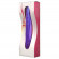 Фиолетовый металлический вибратор с силиконовыми вставками Vibe Therapy Exude - 17 см.