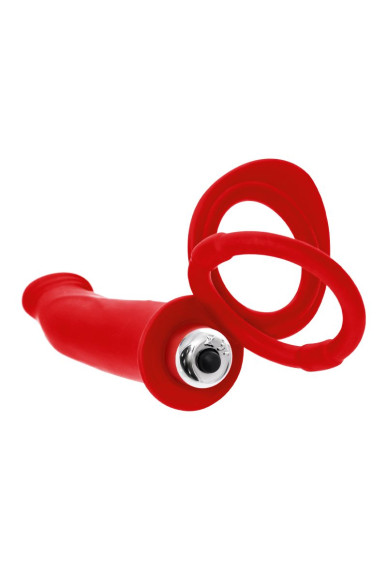 Красная насадка на пенис для двойного проникновения - 19 см. Красная насадка на пенис для двойного проникновения - 19 см.