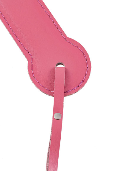 Розовый кожаный пэддл - 37 см. Розовый кожаный пэддл - 37 см.