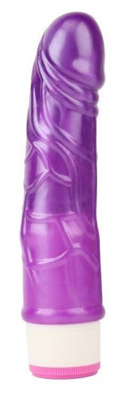 Фиолетовый вибратор-реалистик Stud Rod - 17,5 см. Фиолетовый вибратор-реалистик Stud Rod - 17,5 см.
