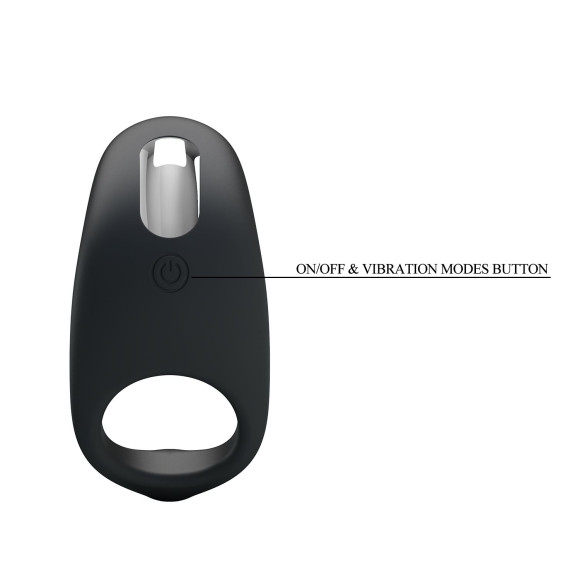 Черное перезаряжаемое эрекционное кольцо Gemma Черное перезаряжаемое эрекционное кольцо Gemma