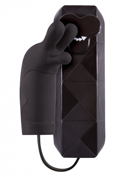 Чёрный вибростимулятор Trois с выносным пультом управления