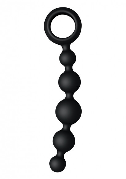 Чёрная анальная цепочка WAVE SHORT Чёрная анальная цепочка WAVE SHORT