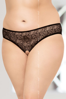 Кружевные трусики с интимным доступом, обрамлённым стразами Кружевные трусики с интимным доступом, обрамлённым стразами