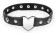 Черный ошейник с серебристыми ромбиками и сердечком Черный ошейник с серебристыми ромбиками и сердечком