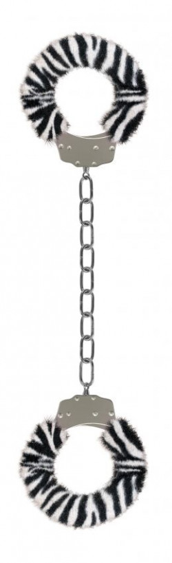 Кандалы с мехом зебры Furry Ankle Cuffs Кандалы с мехом зебры Furry Ankle Cuffs