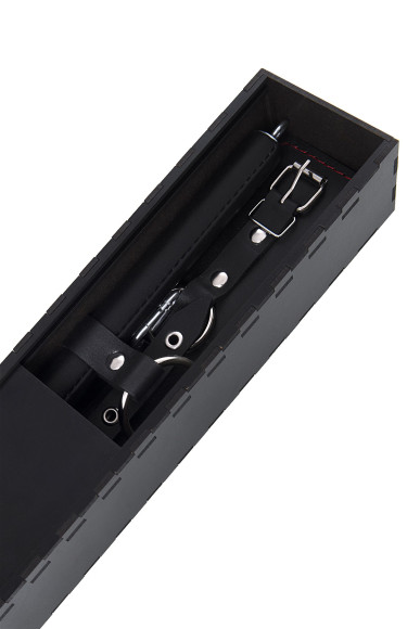 Черная распорка с 4 манжетами для рук и ног Черная распорка с 4 манжетами для рук и ног