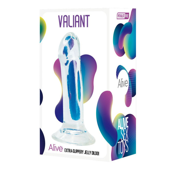 Прозрачный фаллоимитатор на присоске Valiant Jelly Dildo - 18 см. Прозрачный фаллоимитатор на присоске Valiant Jelly Dildo - 18 см.