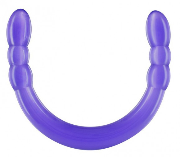 Фиолетовый двусторонний фаллоимитатор DOUBLE DIGGER DONG - 45 см. Фиолетовый двусторонний фаллоимитатор DOUBLE DIGGER DONG - 45 см.