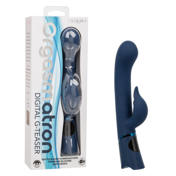 Синий вибратор-кролик Orgasmatron Digital G-Teaser - 22,2 см. Синий вибратор-кролик Orgasmatron Digital G-Teaser - 22,2 см.