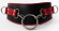 Черно-красный ошейник с колечками Черно-красный ошейник с колечками