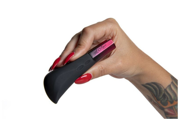 Черный ультрамощный вибромассажер AMO - 10 см. Черный ультрамощный вибромассажер AMO - 10 см.