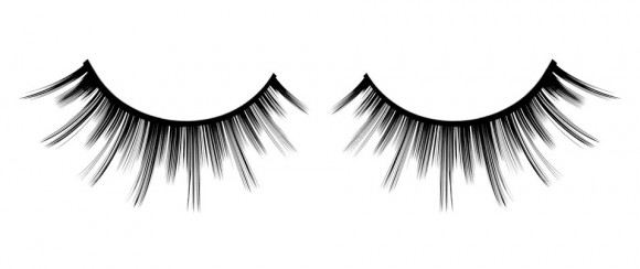Пушистые черные ресницы с отдельными длинными ресничками Пушистые черные ресницы с отдельными длинными ресничками