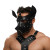 Черная кожаная маска «Собака»