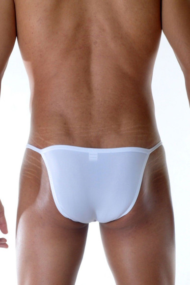Белые мужские трусы-танга Белые мужские трусы-танга