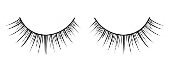 Черные ресницы разной длины