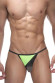 Мужские открытые трусы-стринги с контрастным треугольником Мужские открытые трусы-стринги с контрастным треугольником