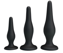 Набор из 3 силиконовых анальных пробок для начинающих Mini Anal Kit Набор из 3 силиконовых анальных пробок для начинающих Mini Anal Kit