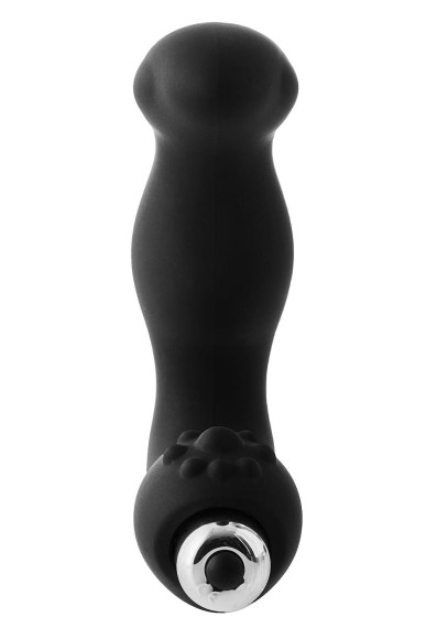 Черный вибромассажер простаты FantASStic Vibrating Prostate Massager - 11,3 см.