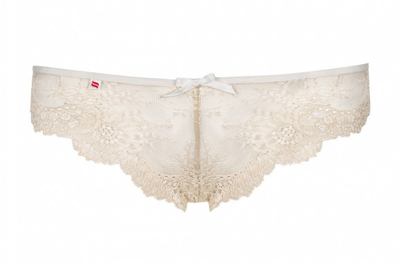 Кружевные трусики Bisquitta с вырезом и брошкой на попке