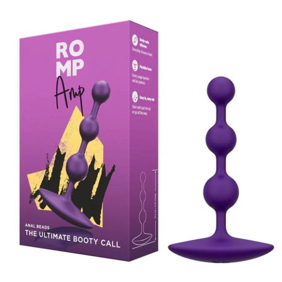 Фиолетовая анальная цепочка Romp Amp - 13,5 см. Фиолетовая анальная цепочка Romp Amp - 13,5 см.