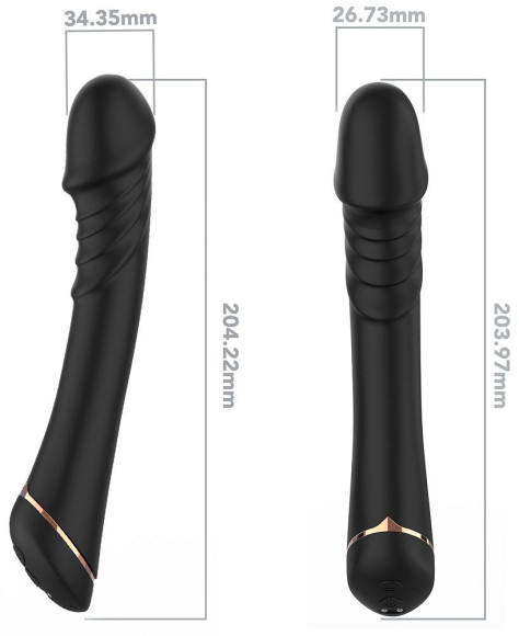 Черный вибратор для G-точки Hancock - 20,4 см Черный вибратор для G-точки Hancock - 20,4 см