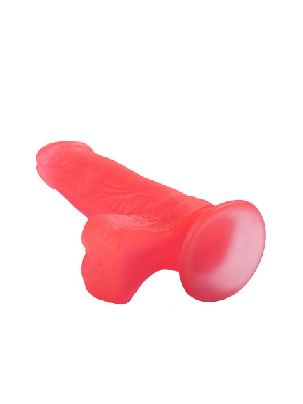 Розовый гелевый дилдо на присоске - 16,5 см. Розовый гелевый дилдо на присоске - 16,5 см.