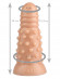 Телесная анальная втулка с шипиками - 18 см. Телесная анальная втулка с шипиками - 18 см.