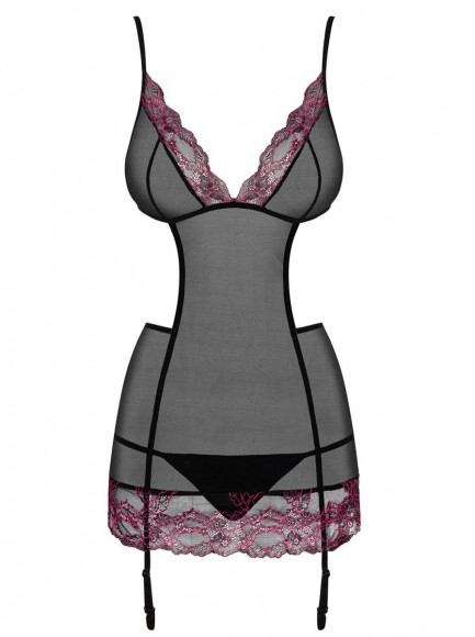 Полупрозрачная сорочка Sedusia с открытой спинкой Полупрозрачная сорочка Sedusia с открытой спинкой