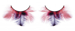 Красно-фиолетовые ресницы-перья Красно-фиолетовые ресницы-перья