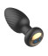 Черная анальная вибропробка с вращением и пультом ДУ - 9,8 см. Черная анальная вибропробка с вращением и пультом ДУ - 9,8 см.
