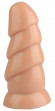 Телесная рельефная анальная втулка - 18,5 см. Телесная рельефная анальная втулка - 18,5 см.