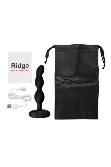Черный анальный стимулятор с вибрацией и вращением Ridge - 17,2 см. Черный анальный стимулятор с вибрацией и вращением Ridge - 17,2 см.