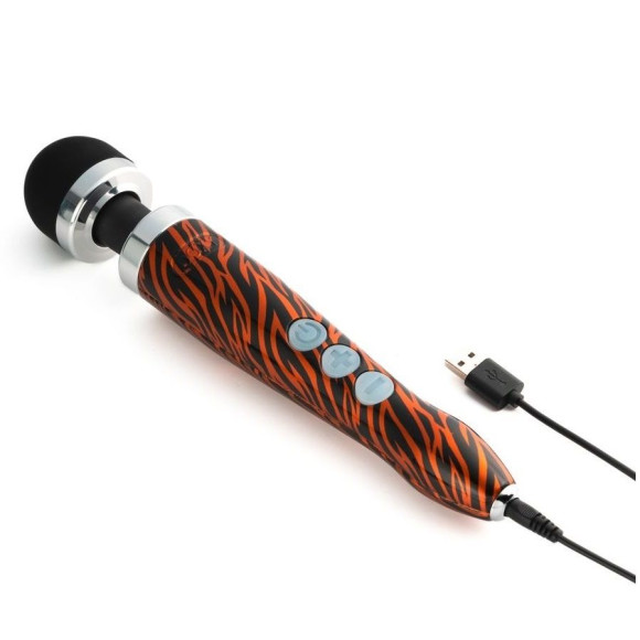 Беспроводной wand-вибратор Doxy Die Cast 3R с тигровым принтом на рукояти - 28 см. Беспроводной wand-вибратор Doxy Die Cast 3R с тигровым принтом на рукояти - 28 см.