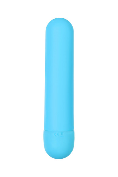 Голубая силиконовая перезаряжаемая вибропуля Murr - 10 см. Голубая силиконовая перезаряжаемая вибропуля Murr - 10 см.