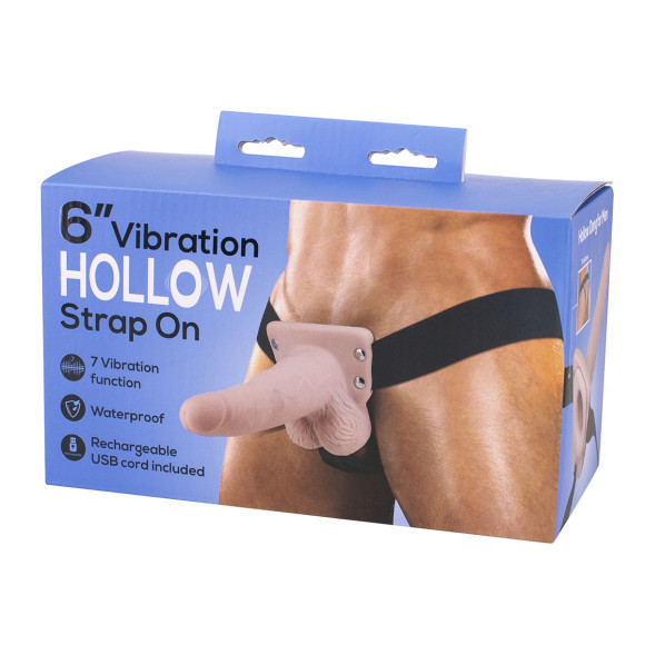 Полый страпон с вибрацией 6″ Vibration Hollow Strap-on - 17 см. Полый страпон с вибрацией 6″ Vibration Hollow Strap-on - 17 см.
