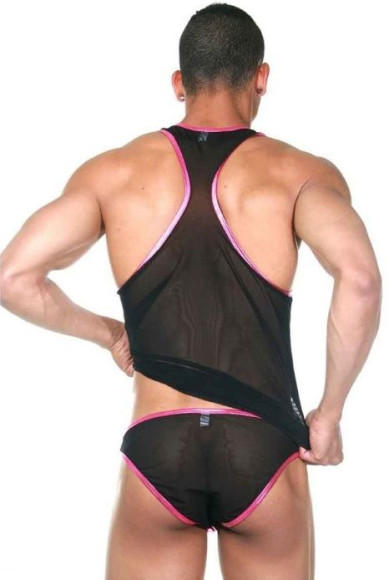 Мужской комплект белья: майка-борцовка и трусы-слипы Мужской комплект белья: майка-борцовка и трусы-слипы