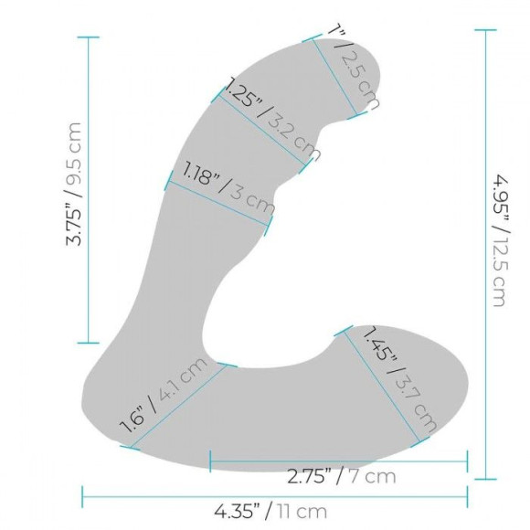 Черный массажер простаты Prober с двойной вибрацией Черный массажер простаты Prober с двойной вибрацией