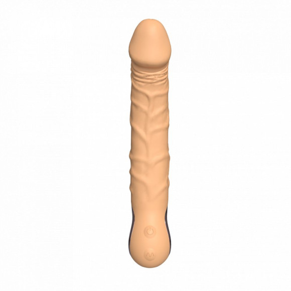 Телесный силиконовый вибратор-реалистик - 22 см. Телесный силиконовый вибратор-реалистик - 22 см.