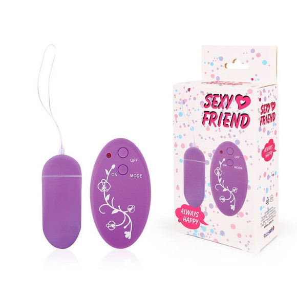 Фиолетовое виброяйцо Sexy Friend с 10 режимами вибрации Фиолетовое виброяйцо Sexy Friend с 10 режимами вибрации
