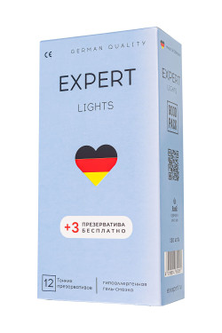 Ультратонкие презервативы EXPERT Lights - 12 шт.(+3 в подарок) Ультратонкие презервативы EXPERT Lights - 12 шт.(+3 в подарок)