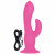 Розовый двухголовый вибратор-насадка Rechargeable Love Rider Wireless Pleaser - 19 см.