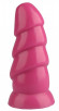 Розовая рельефная анальная втулка - 18,5 см. Розовая рельефная анальная втулка - 18,5 см.