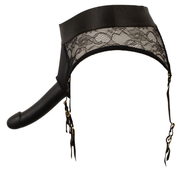 Черный женский страпон Strap-on Set: трусики и насадка Черный женский страпон Strap-on Set: трусики и насадка