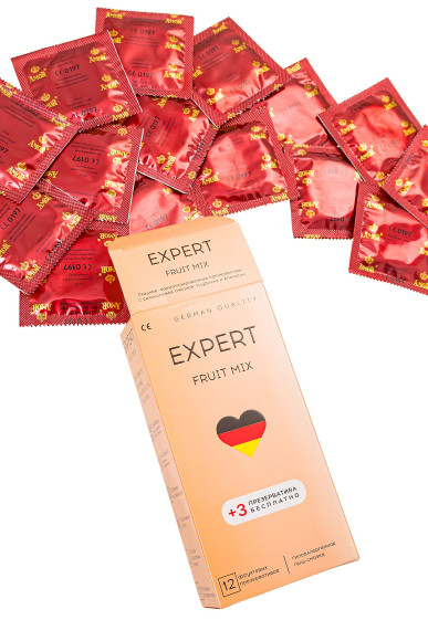 Ароматизированные презервативы EXPERT Fruit Mix - 12 шт.(+3 в подарок) Ароматизированные презервативы EXPERT Fruit Mix - 12 шт.(+3 в подарок)