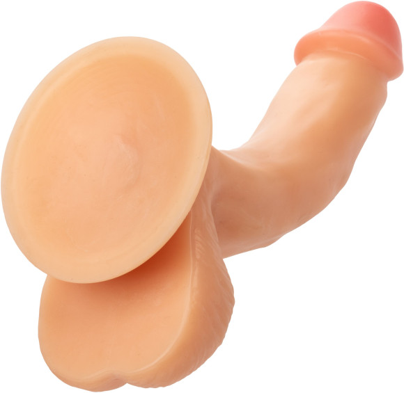 Телесный изогнутый фаллоимитатор The Delivery Man - 21 см. Телесный изогнутый фаллоимитатор The Delivery Man - 21 см.