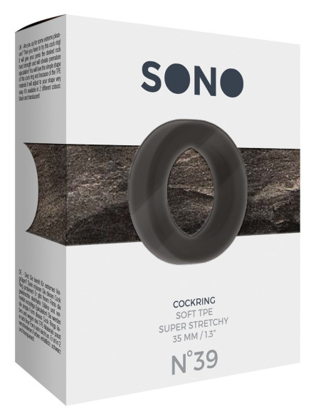 Чёрное эрекционное кольцо Cockring No.39 Чёрное эрекционное кольцо Cockring No.39