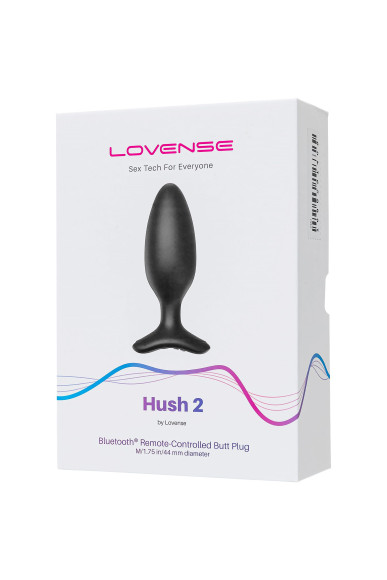 Черная анальная втулка LOVENSE Hush 2 (M) - 13,5 см. Черная анальная втулка LOVENSE Hush 2 (M) - 13,5 см.