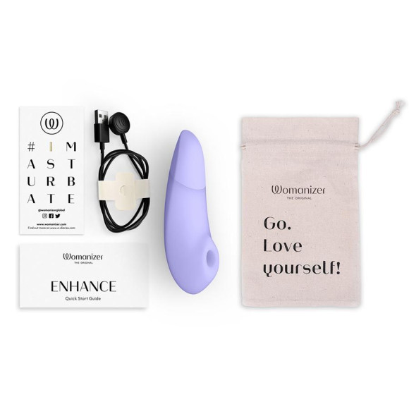 Сиреневый бесконтактный клиторальный стимулятор Womanizer Enhance с вибрацией Сиреневый бесконтактный клиторальный стимулятор Womanizer Enhance с вибрацией